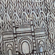 Buildings Light Blue Tshirt - Rajasthan Block Printed