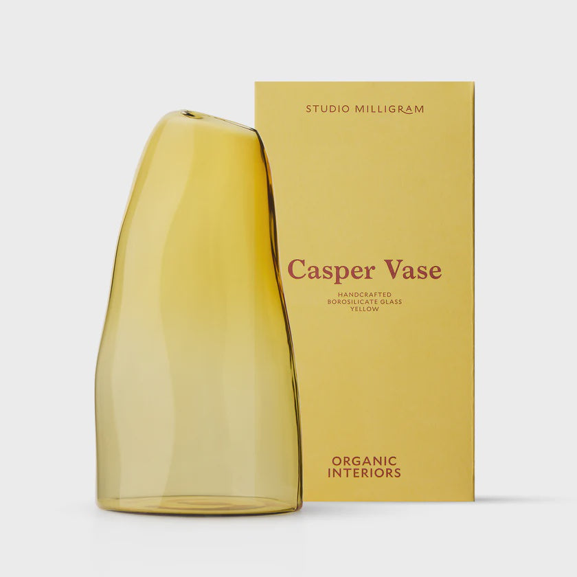 Casper Vase Yellow Large Organic Interiors