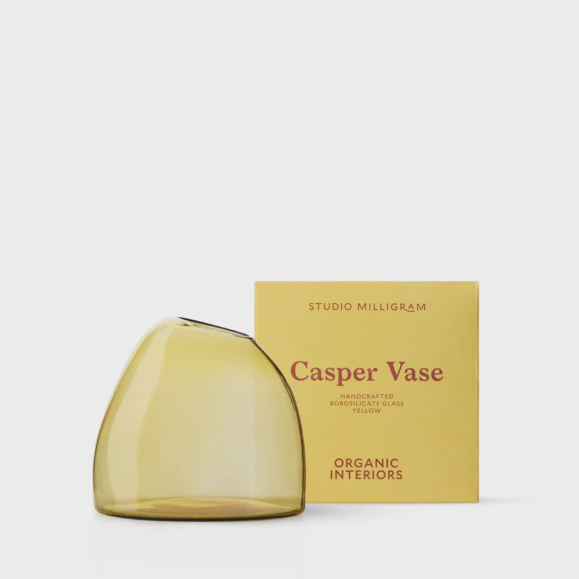 Casper Vase Yellow Small Organic Interiors