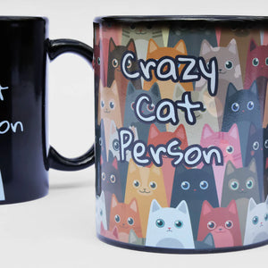 Crazy Cat Person Heat Change Mug