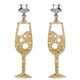 Champagne Bubbles Drop Earrings - Gold