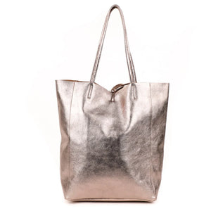 Champagne Metallic Tote Bag