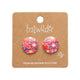 Christmas Bush Red Rounded Stud Earrings