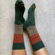 Chunky Rib Wool Socks Green