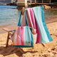 Coastal Candy Beach Tote Bag Medium