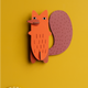 Cyril Squirrel Fox A4  Donna Wilson Creatures Wall Art