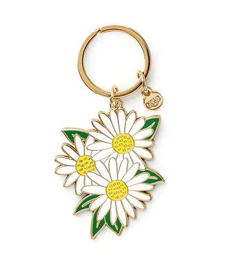 Daisies Enamel Keychain