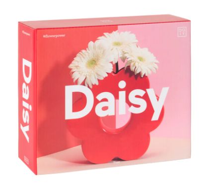 Daisy Vase Red