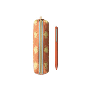Pen & Pouch Set - Terracotta Sun