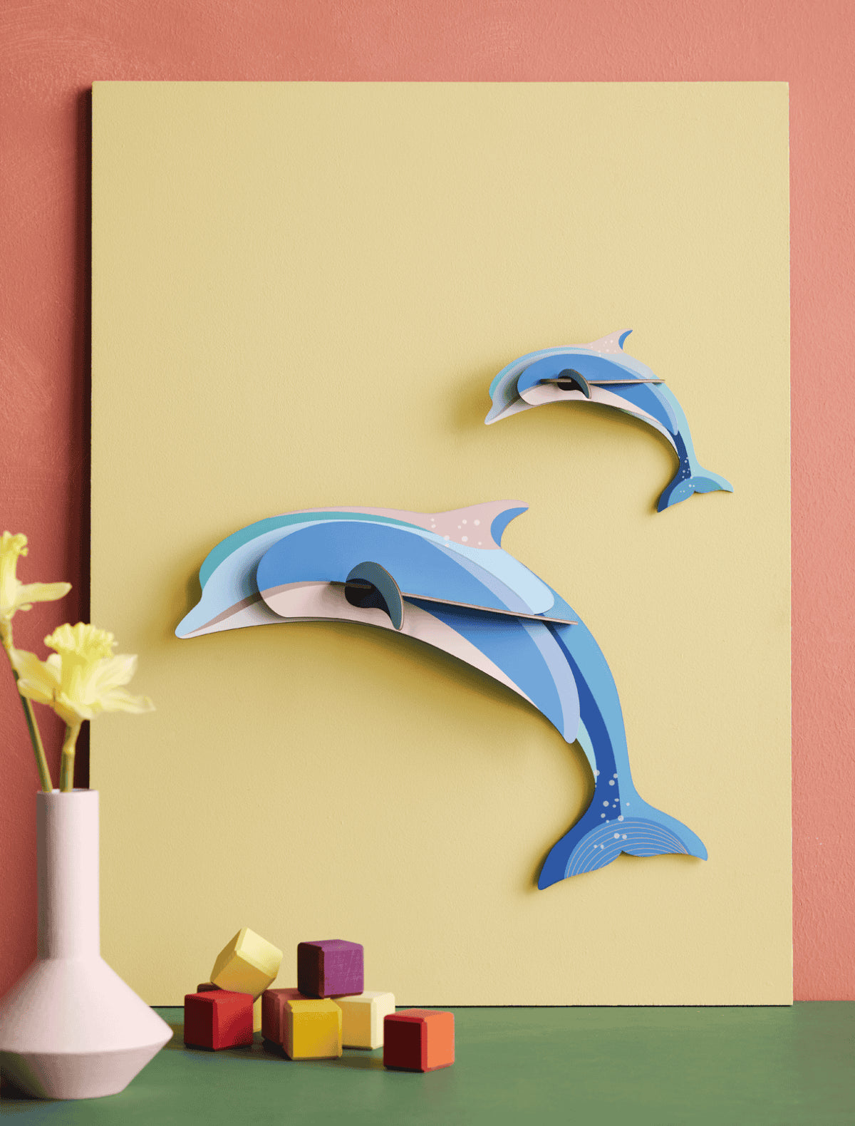 Dolphin Couple A4 Sea Creatures Wall Art