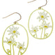 Flannel Flower Earrings Lemon