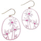 Flannel Flower Earrings Pink