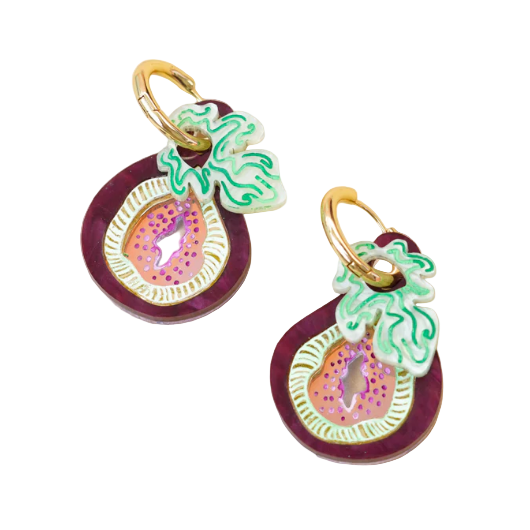Fleur De Fig Hoop Earrings