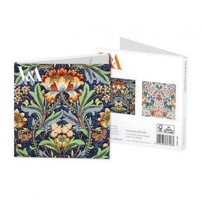 Floral Arts and Crafts Notecard Wallet