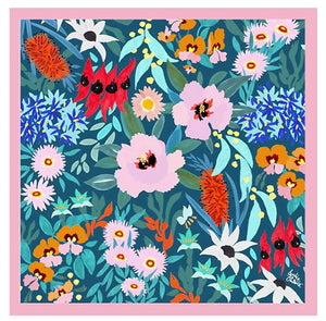 Flower Dance Silk Scarf Square