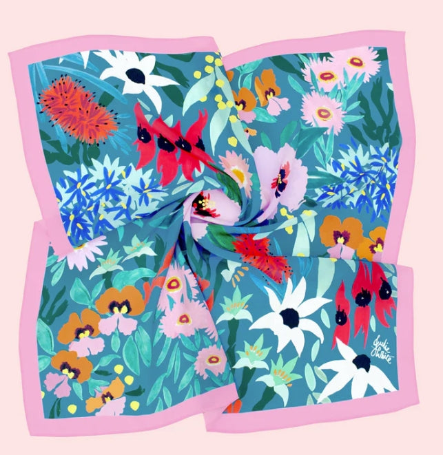 Flower Dance Silk Scarf Square