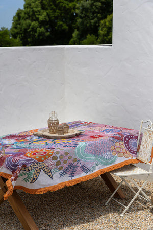 Flowers Along The River Recycled Cotton Throw