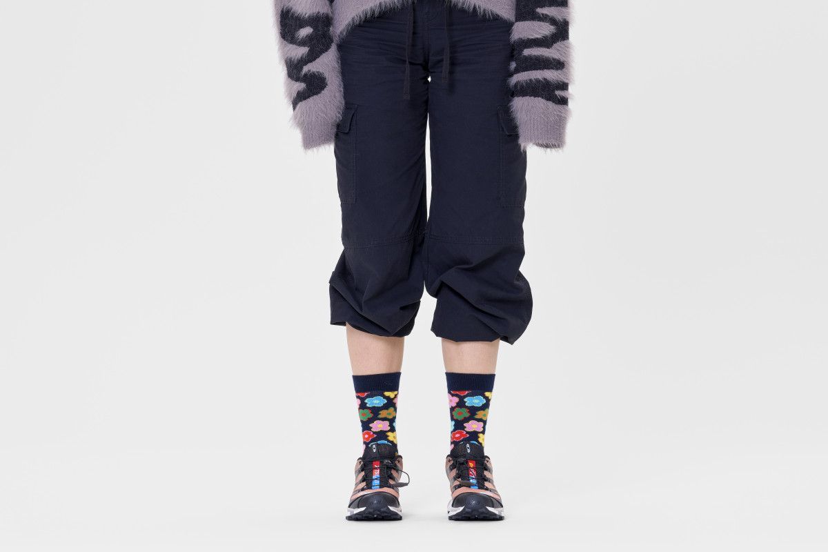 Flower Socks Black