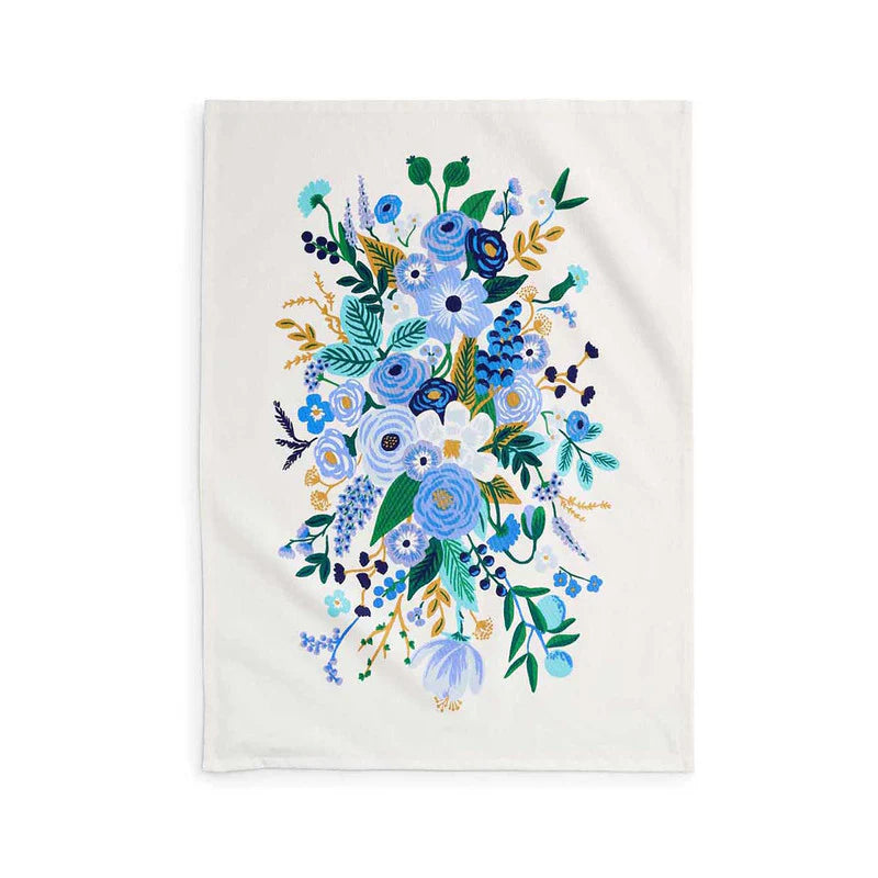 Garden Party Blue Tea Towel