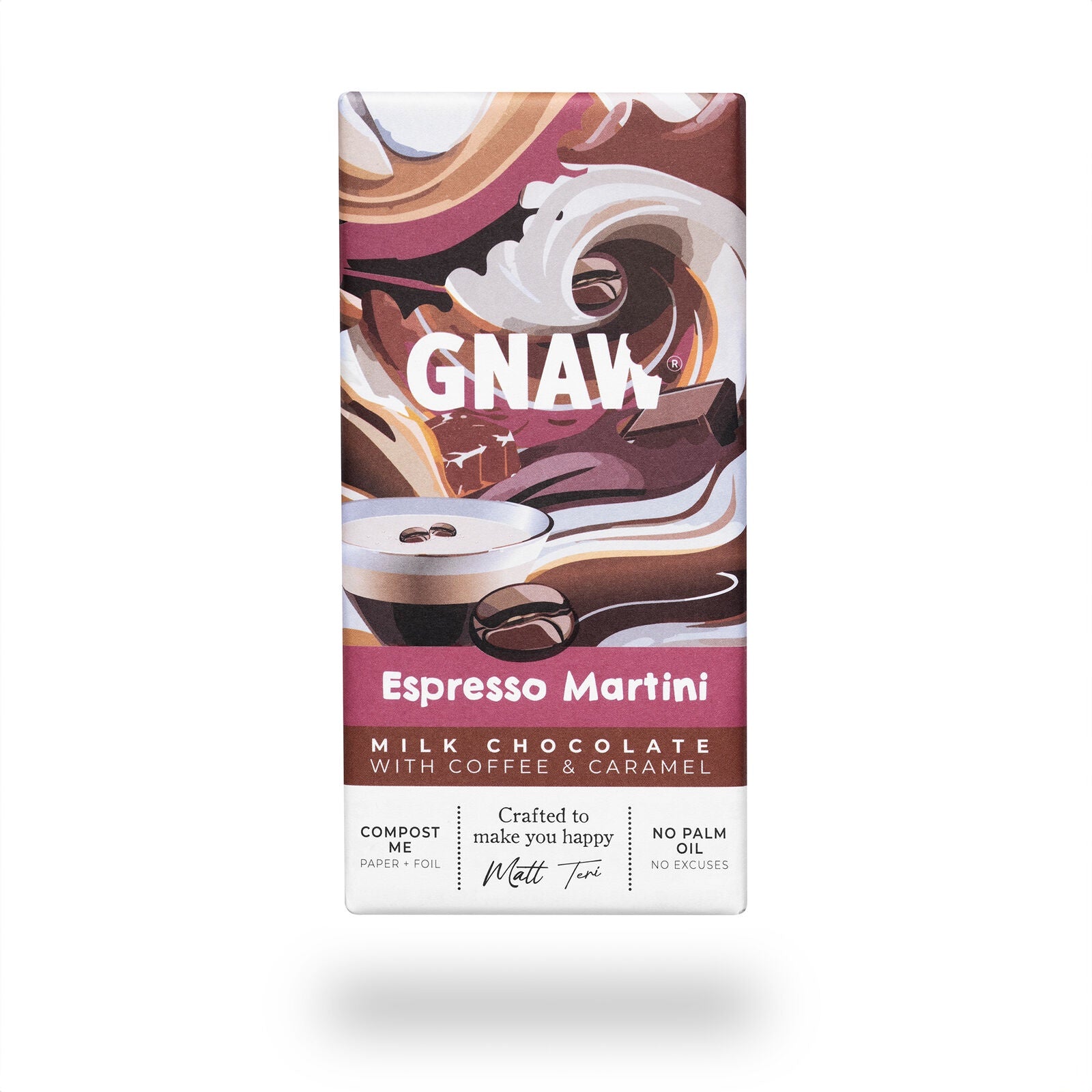 GNAW Expresso Martini Milk Chocolate 80g