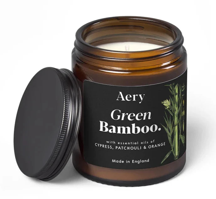 Green Bamboo Candle Jar