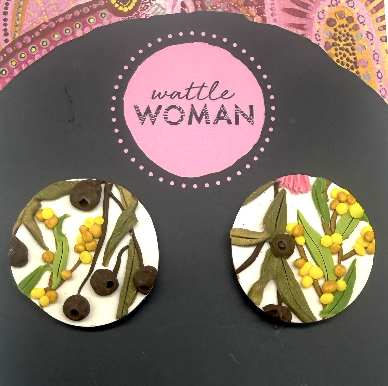 Wattle and Gum Handmade Stud Earrings