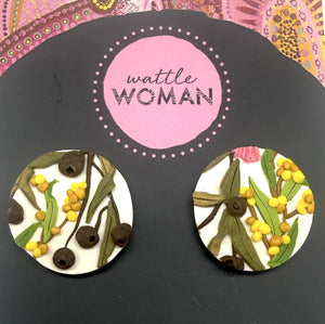 Wattle and Gum Handmade Stud Earrings