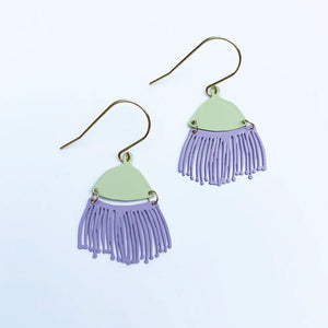 Mini Gum Blossom Earrings Lilac & Pistachio