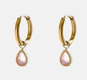 Helios Watermelon Quartz Earrings