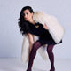 Herringbone Wool Tights Plum