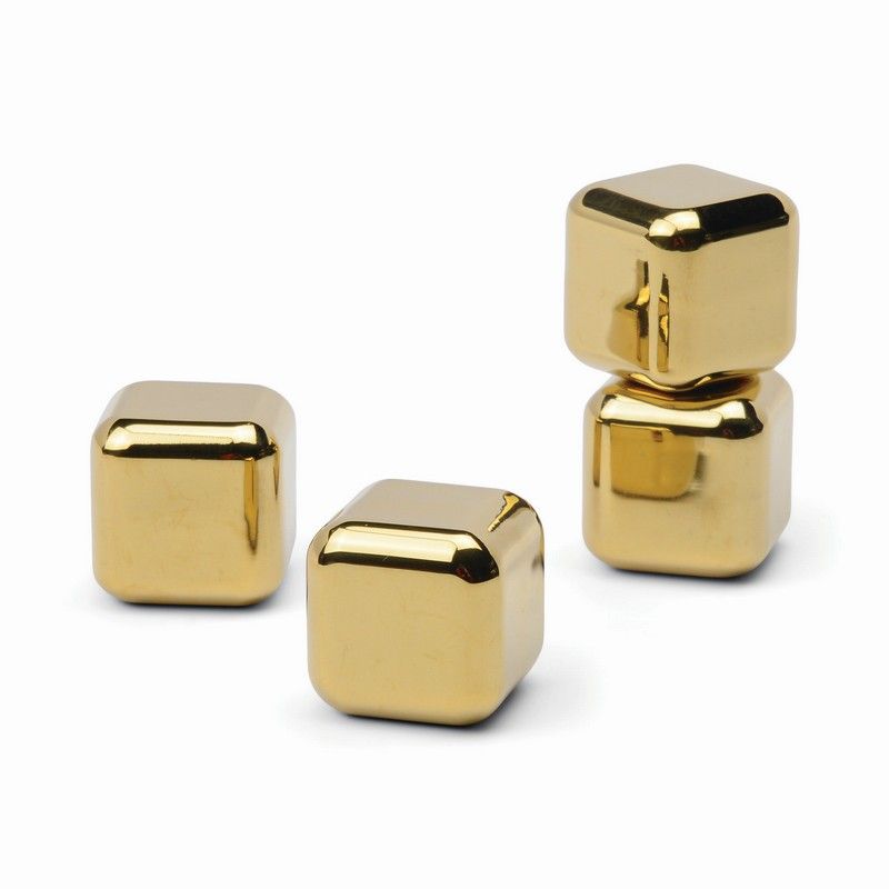 Ruby Cocktail Chillers in Gold - Set of 4