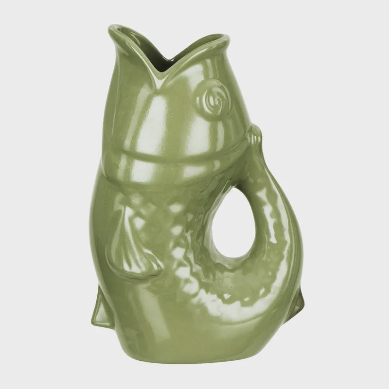 Hydra Fish Vase Green