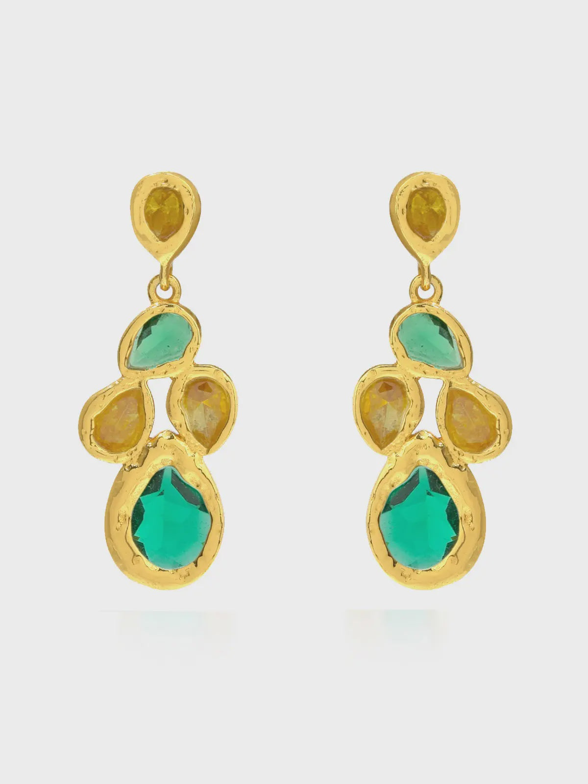 Ilian Earrings Citrine and Emerald