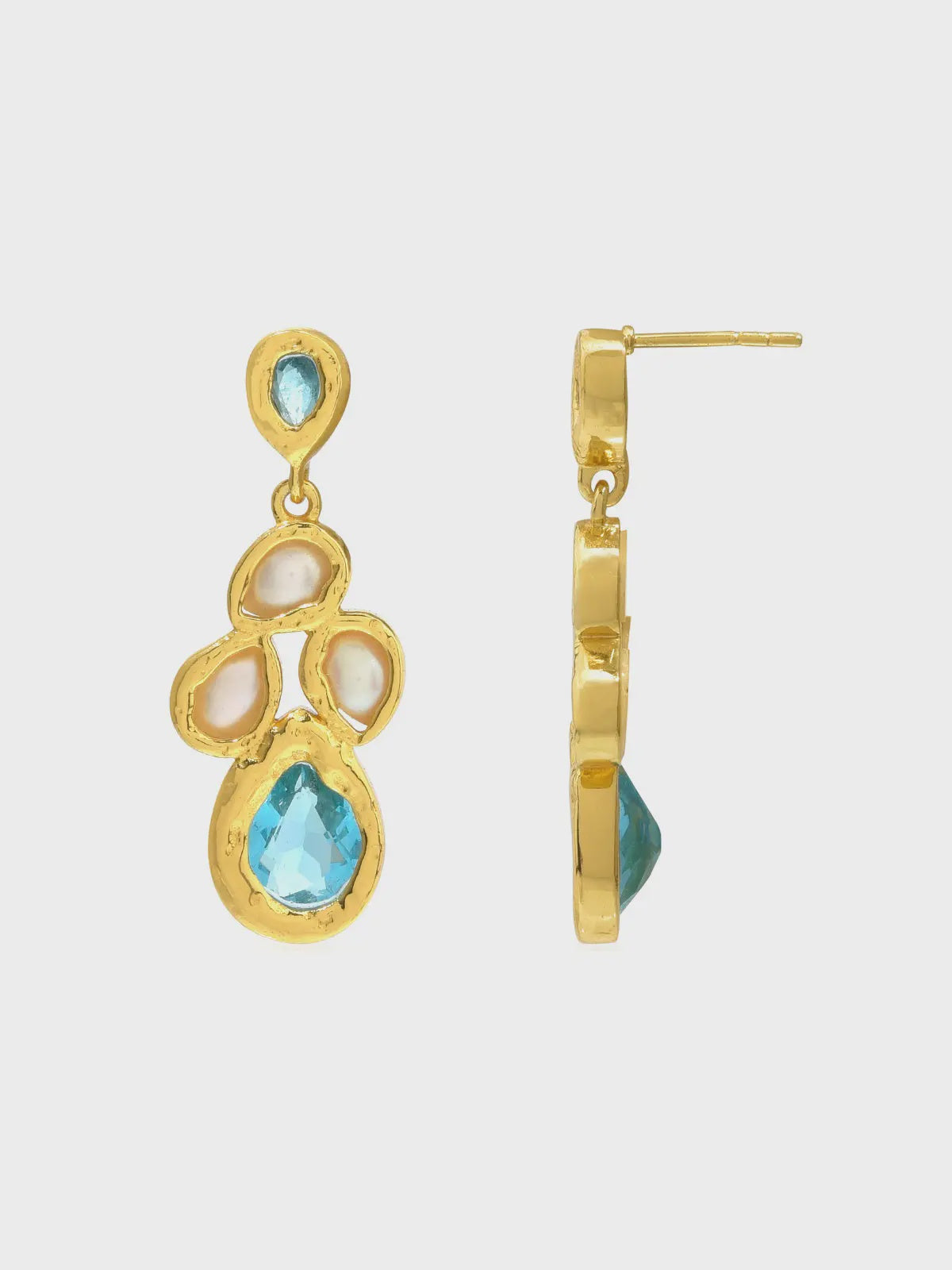 Ilian Earrings Turquoise and Pearl