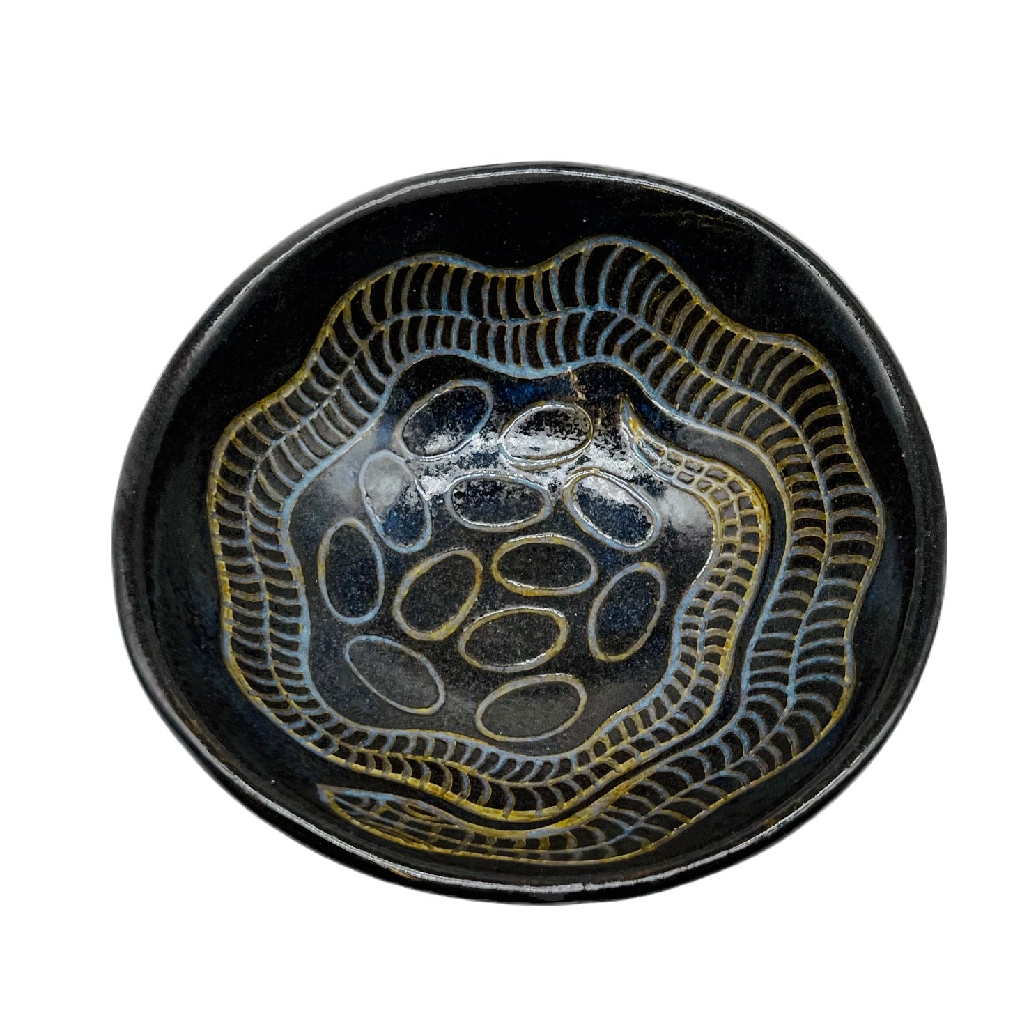 Carpet Snake 'Kurriyala' Ceramic Bowl - Yalanji Arts