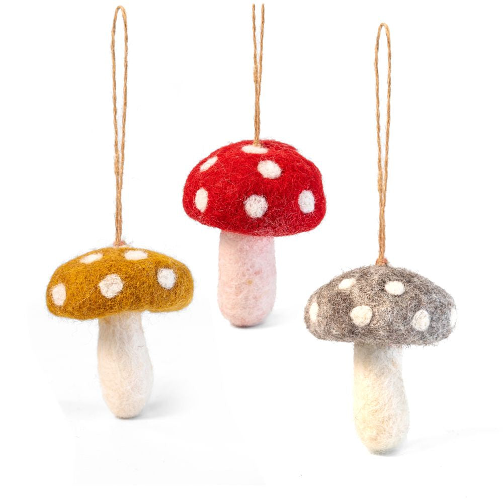 Christmas Decoration Set - Mushrooms