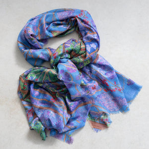 Jacaranda Silk & Cashmere Pashmina - Catherine Baudet