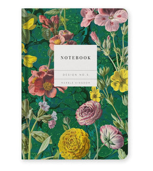 Kaleido A5 Premium Hard Cover Notebook - Marble Botanical