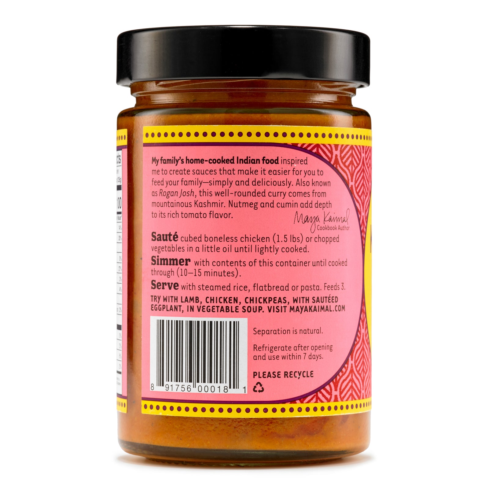 Kashmiri Curry Indian Simmer Sauce 354g