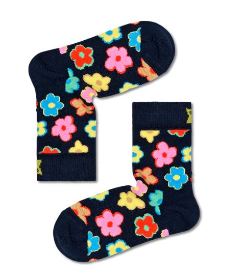 Flower Kids Black Socks