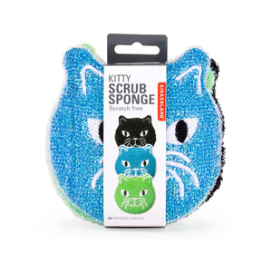 Kitty Cat Scrub Sponge - set of 3