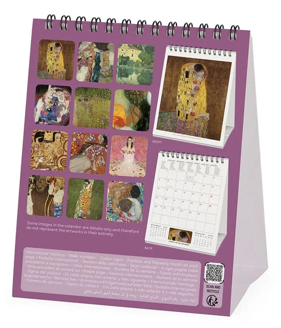 Gustav Klimt Desk Calendar 2026