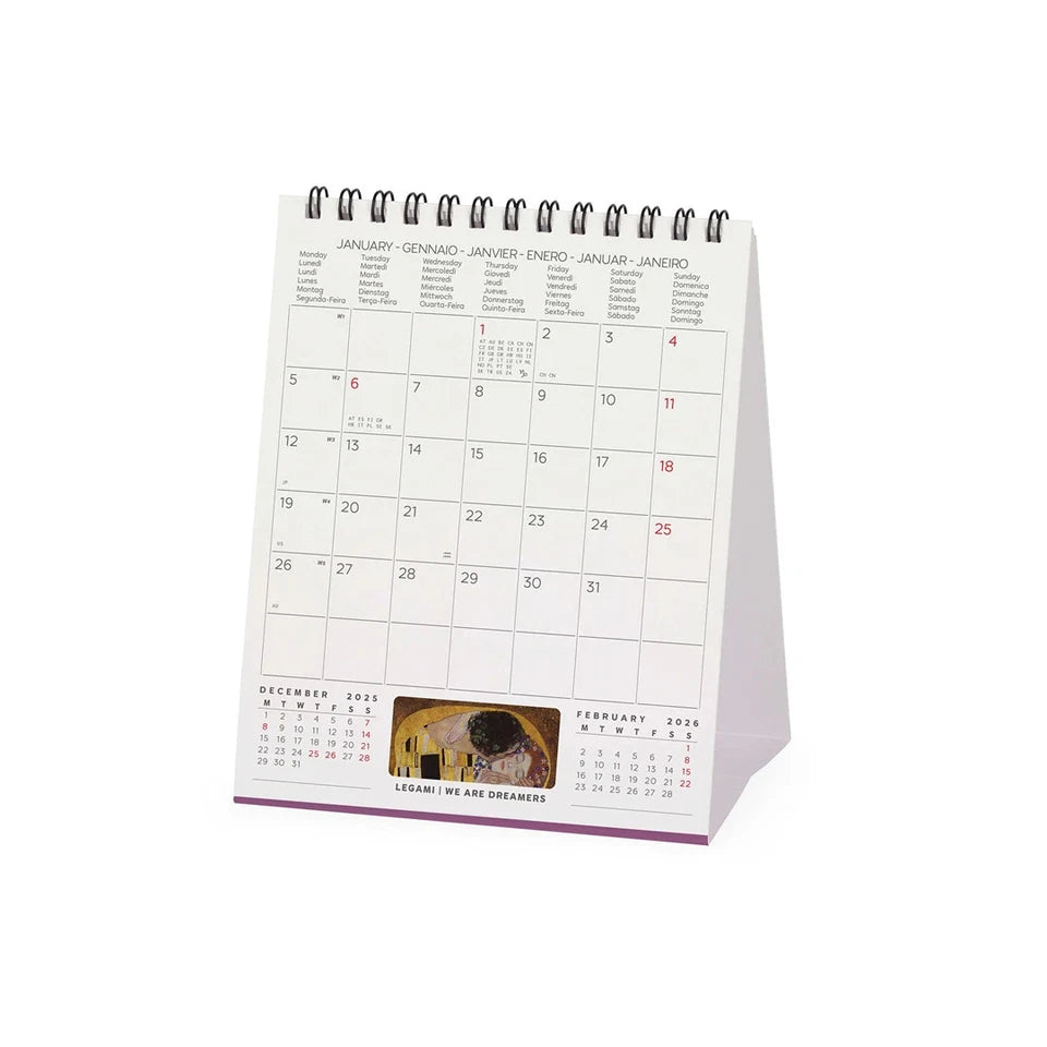 Gustav Klimt Desk Calendar 2026
