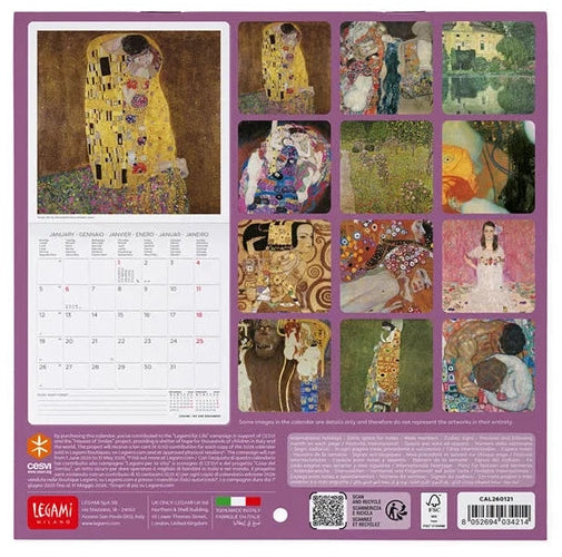 Gustav Klimt Mini Calendar 2026