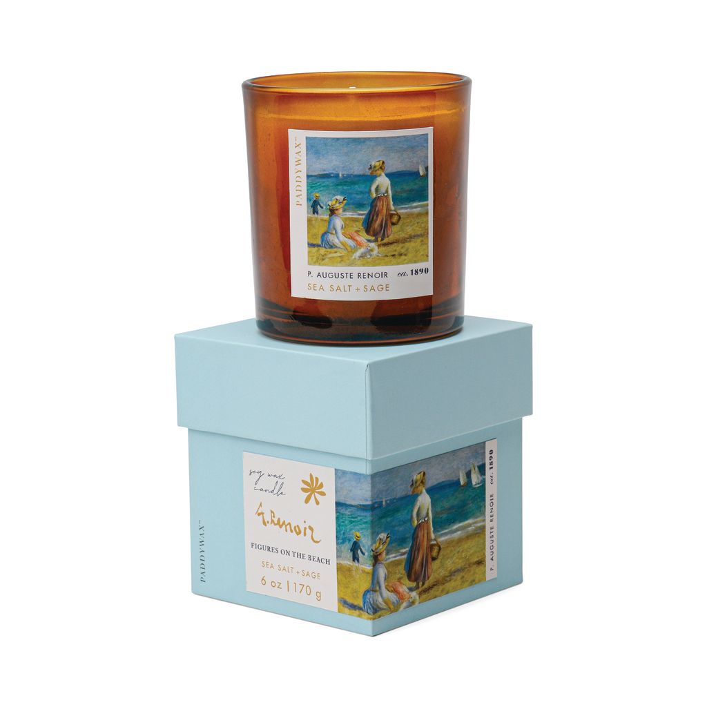 Impressionist Glass Candle 6oz/170g - Renoir: Figures on the Beach