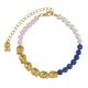 Lapis and Pink Jade Beaded Bracelet