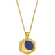 Lapis Sun Rotating Pendant Necklace