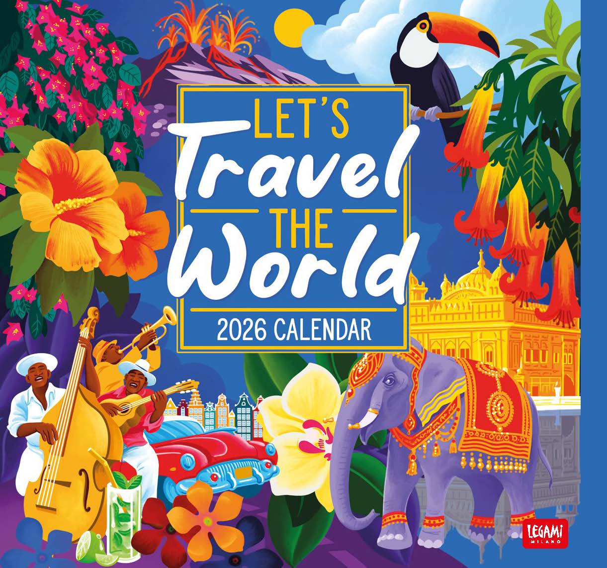 Lets Travel the World Calendar 2026