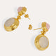 Lilis Rose Quartz Chalcedony Drop Earrings