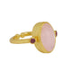 Lucia Rose Quartz Cocktail Ring Adjustable